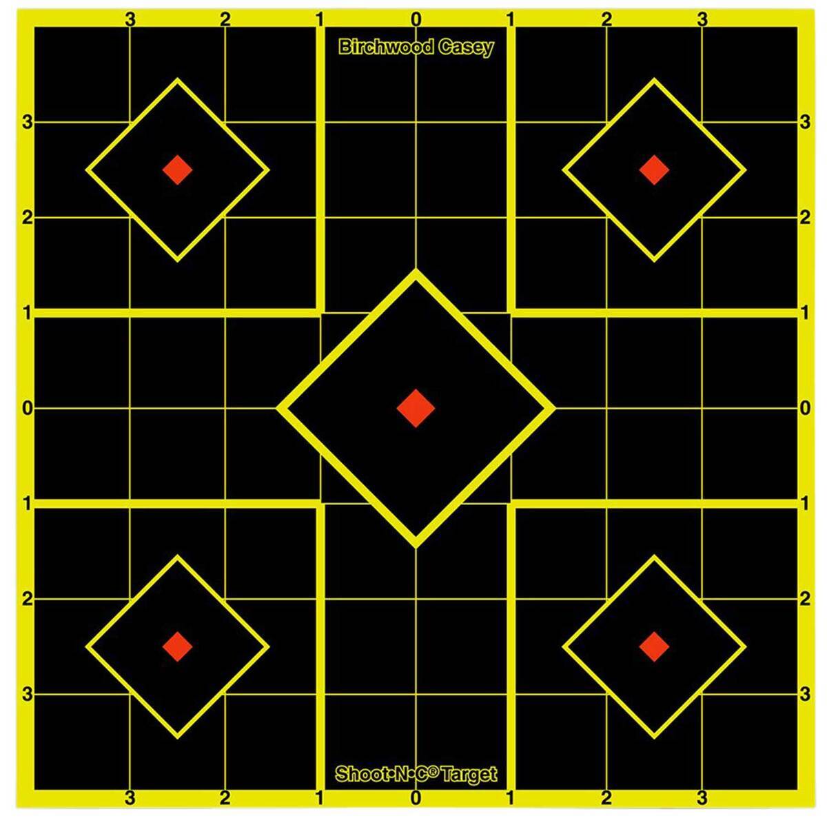 Birchwood Casey Shoot-N-C Sight-In 5 Diamond Adhesive Target | 8 Inch | 15 Pack
