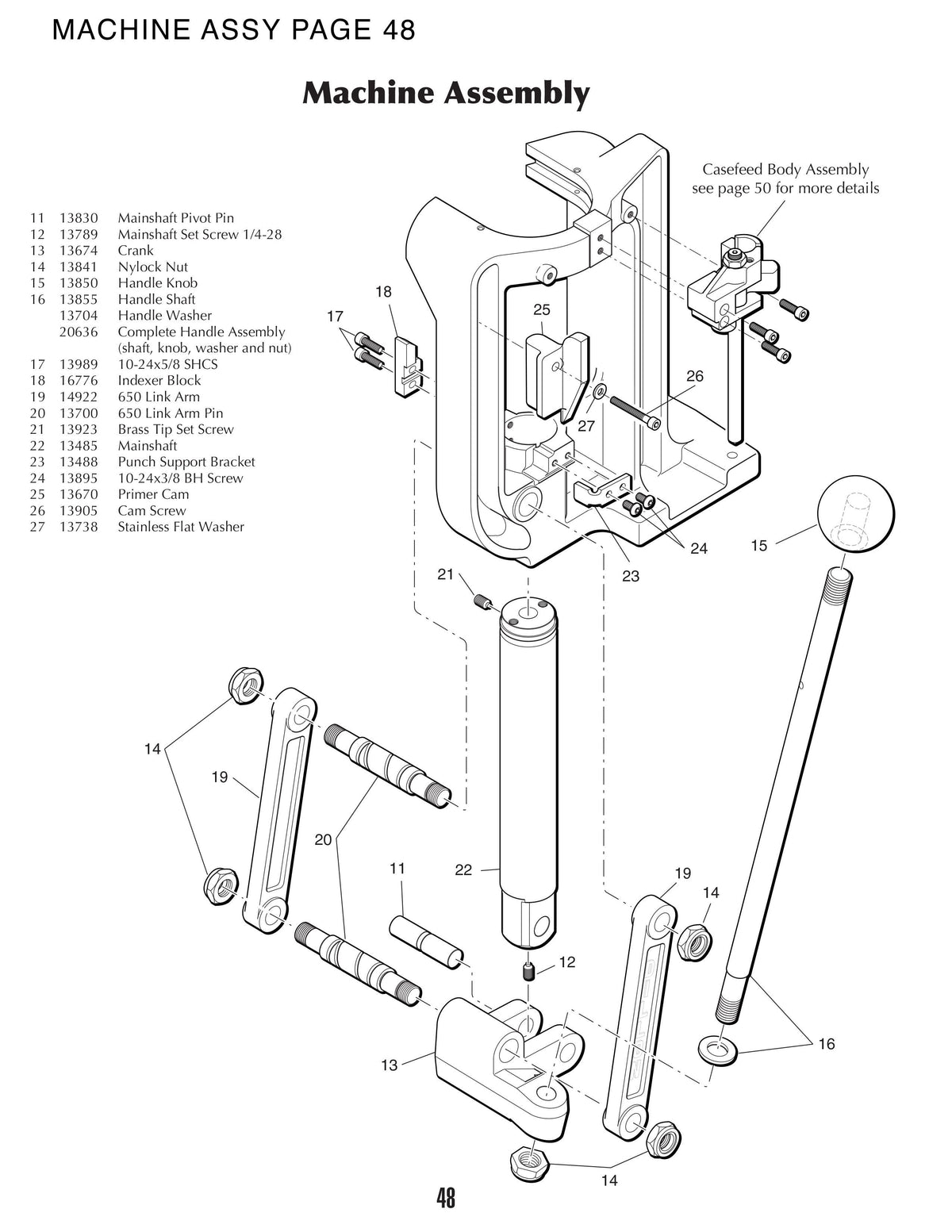 Machine Parts | XL650 | Machine Assy | Manual Page 48
