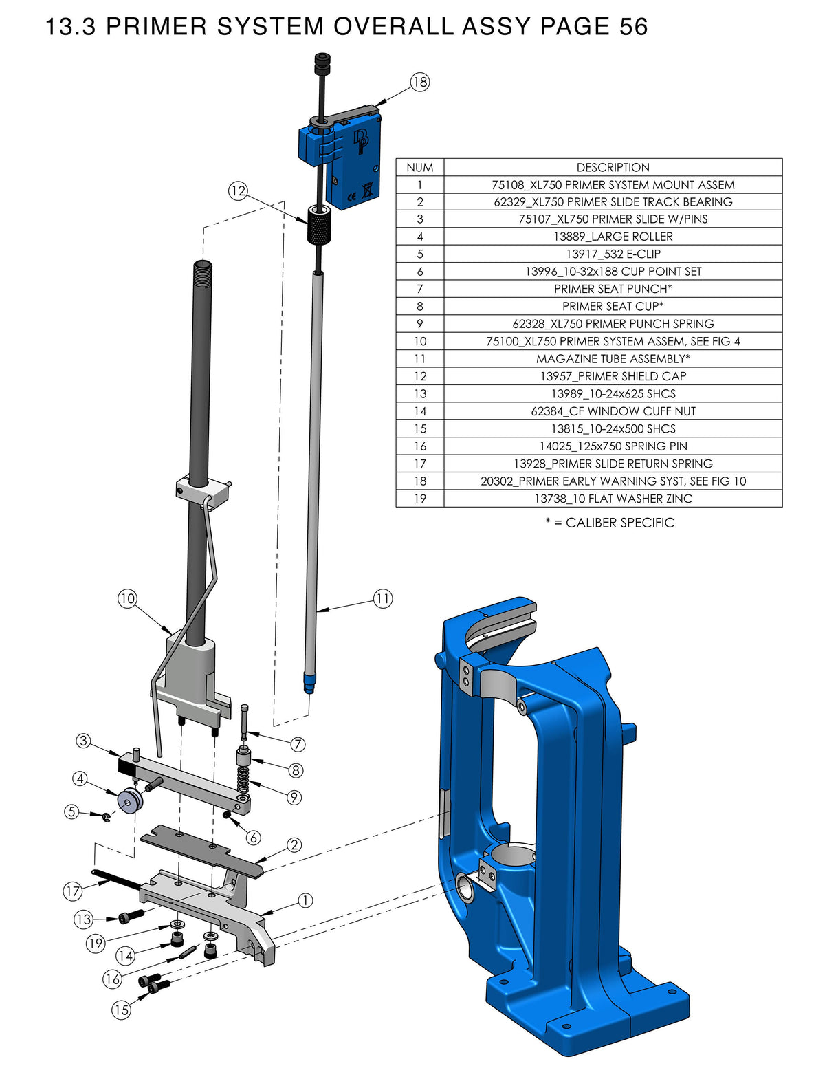 Replacement Parts | Primer System Assembly | XL750 Manual Page 56