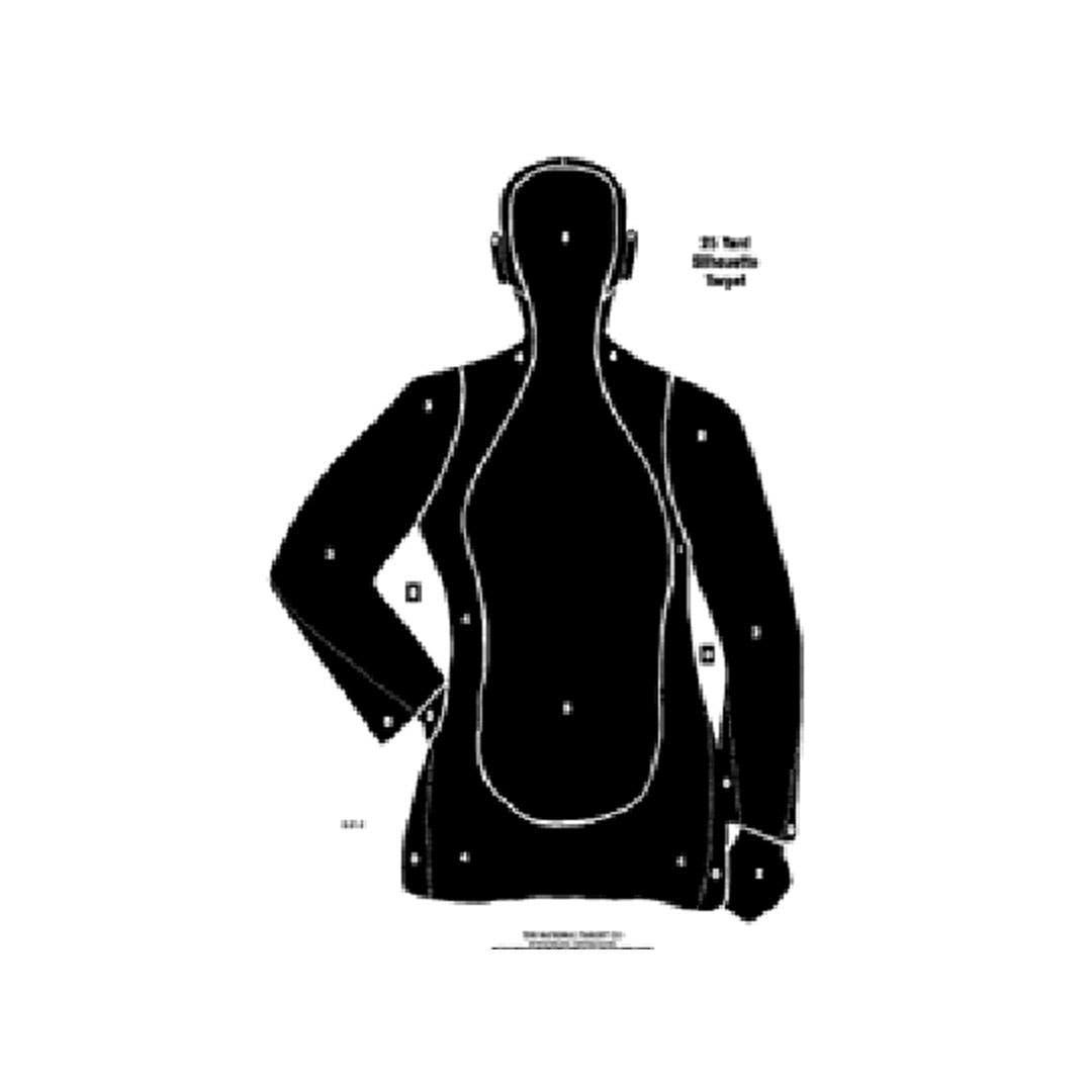 NRA Pistol and Rifle Target B-21E  Police Pistol Silhouette 25 Yard 22.5x35
