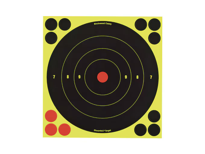 Birchwood Casey Shoot-N-C Paper Bullseye Target | 8 Inch | 6 Pack