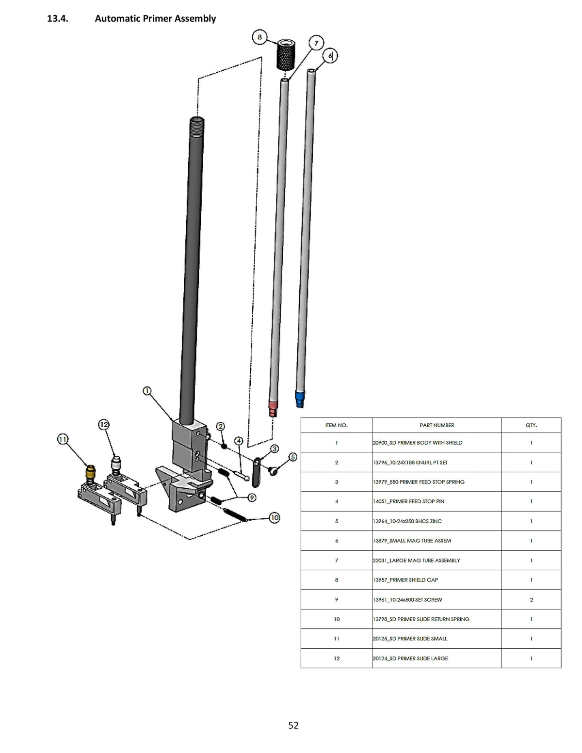 Square Deal B Auto Primer Assy — manual page 52 parts diagram