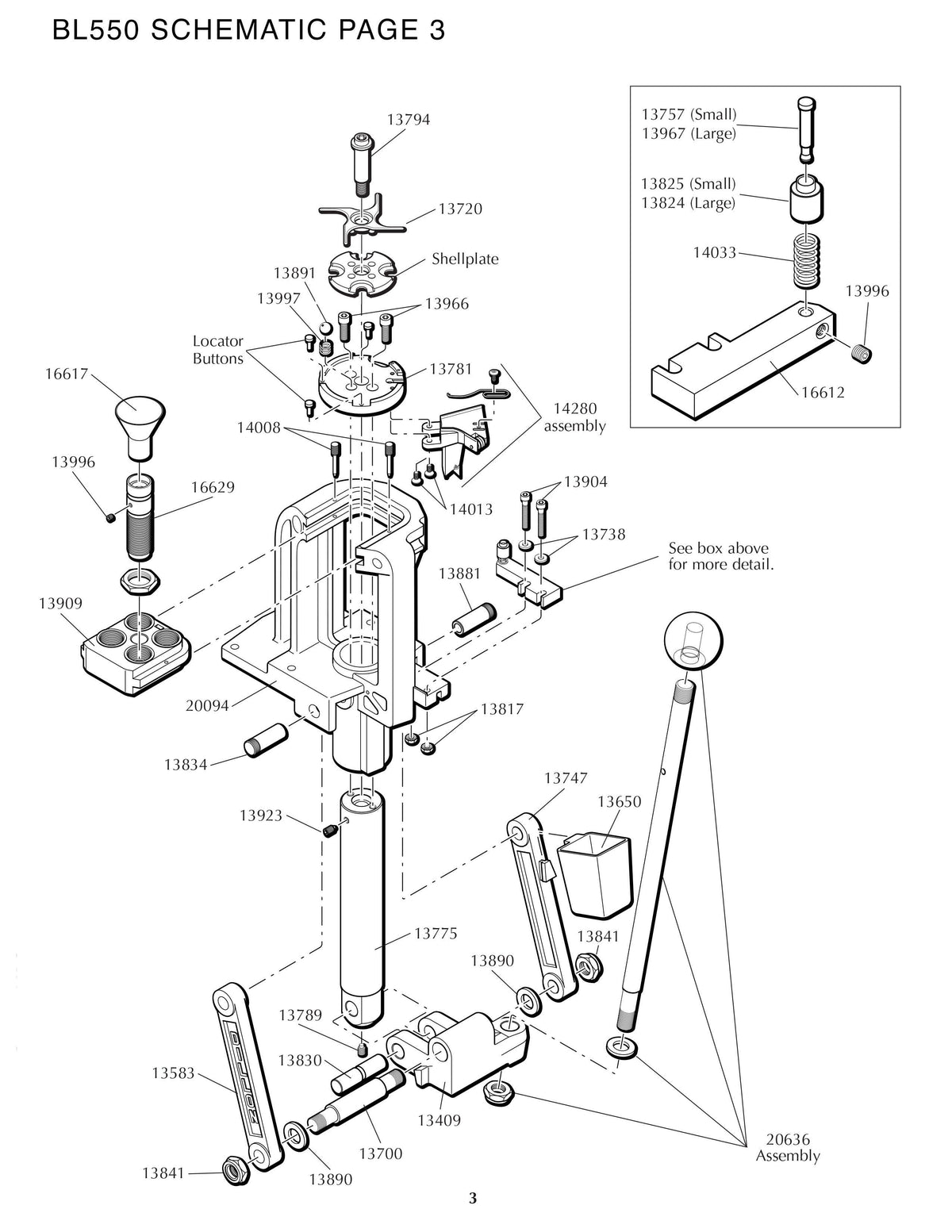BL550 Schematic — manual page 3 parts diagram